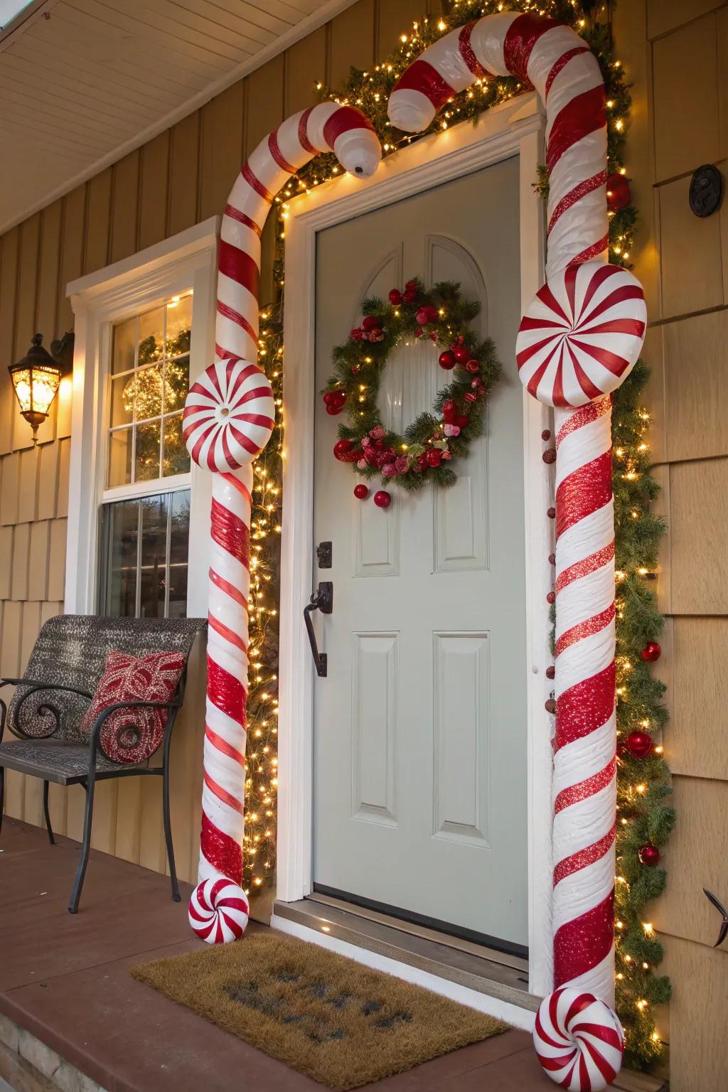 A candy cane forest that delights the senses.