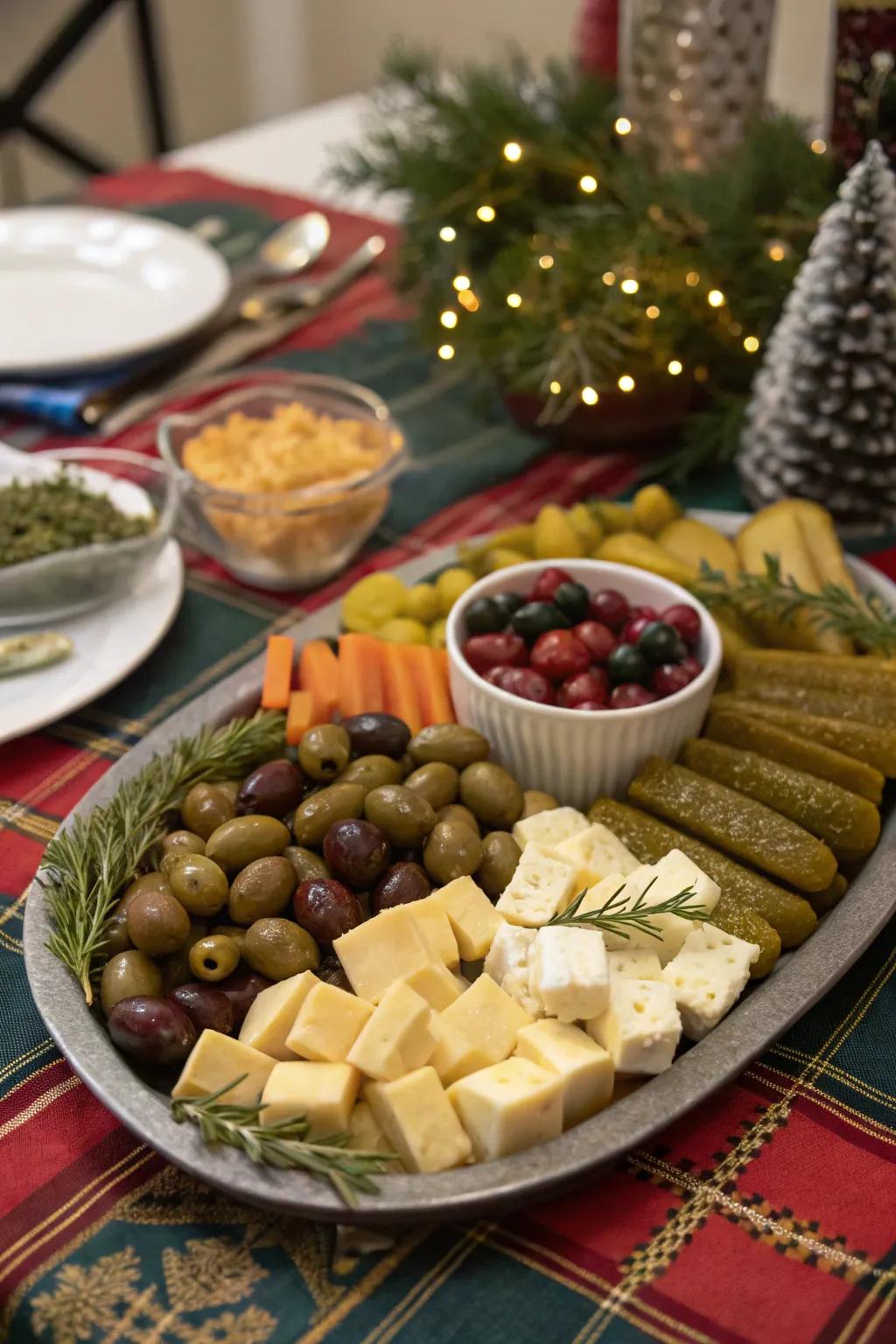 A delightful crisp delight platter for holiday entertaining.