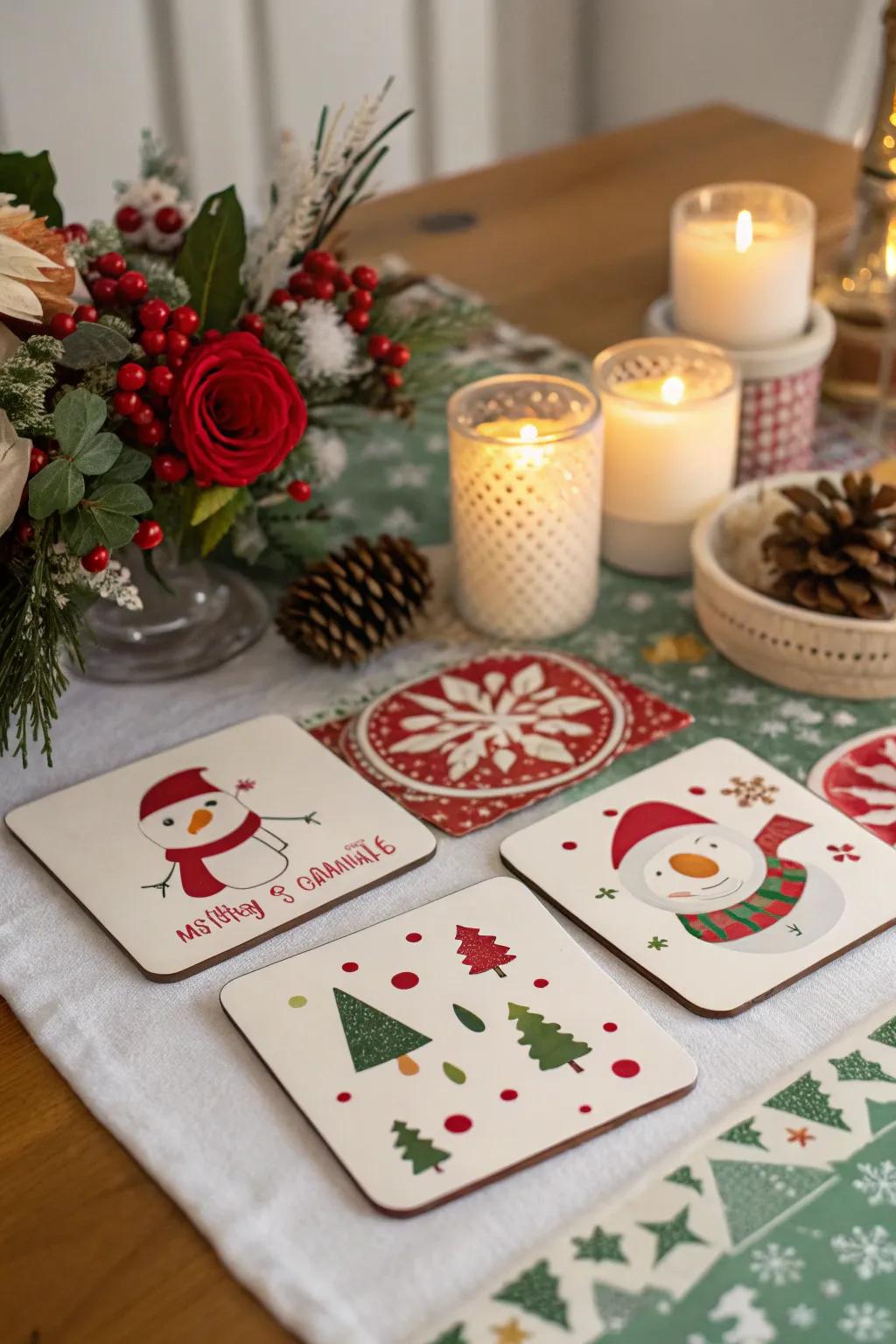 Custom coasters are both practical and personal.