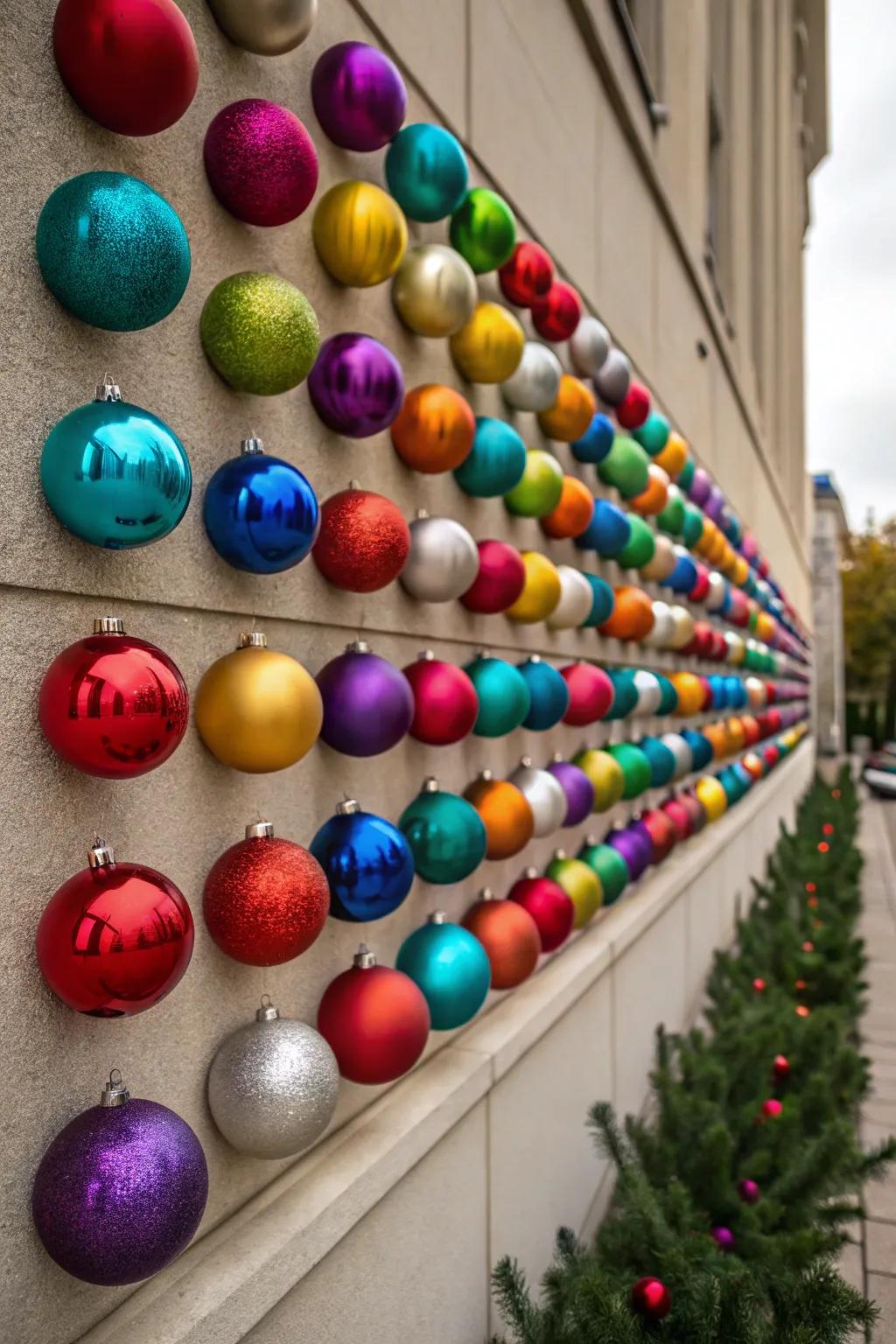 Daring sphere surface artistry constitutes a festive declaration.
