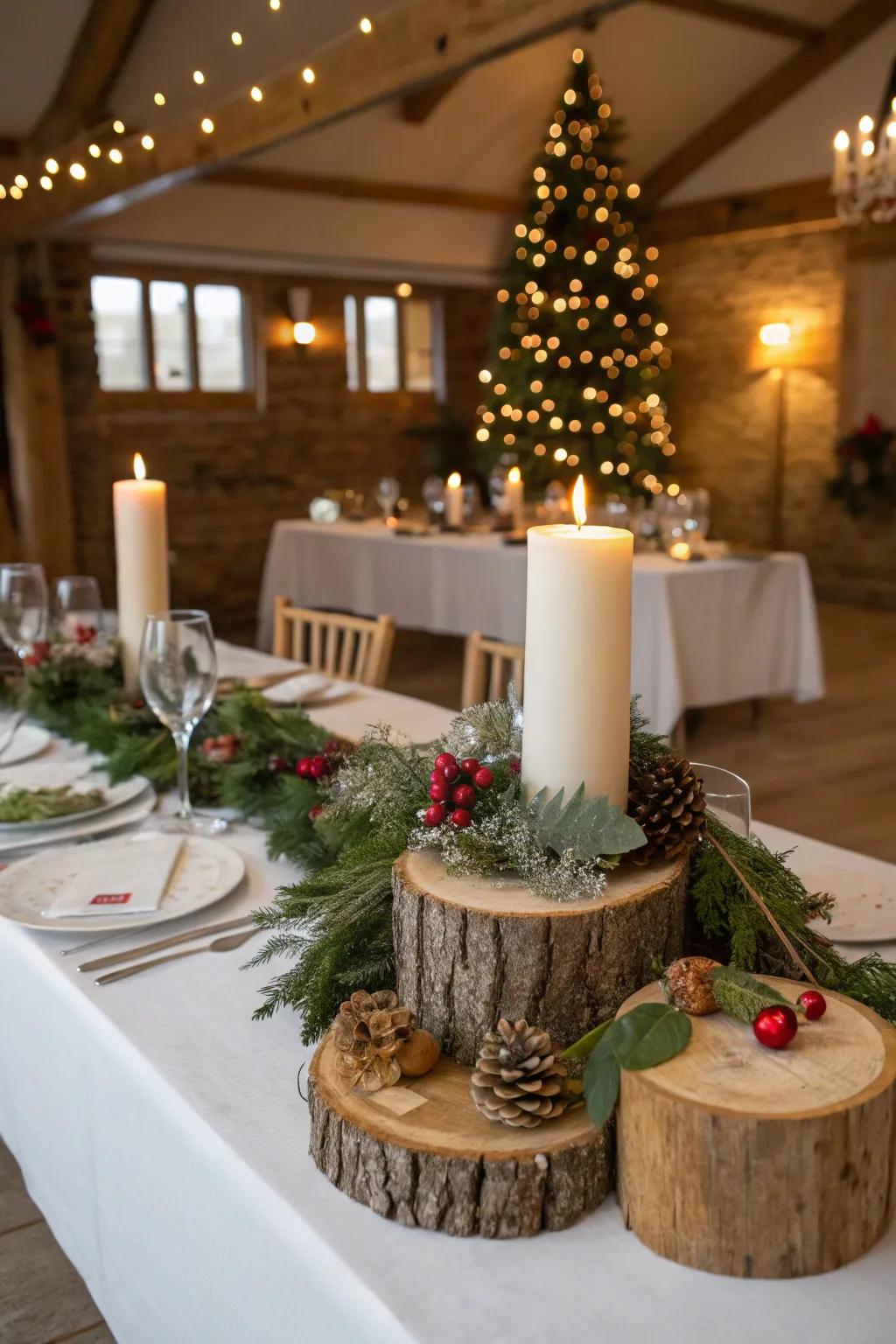 All-natural wood elements introduce warmth and texture.