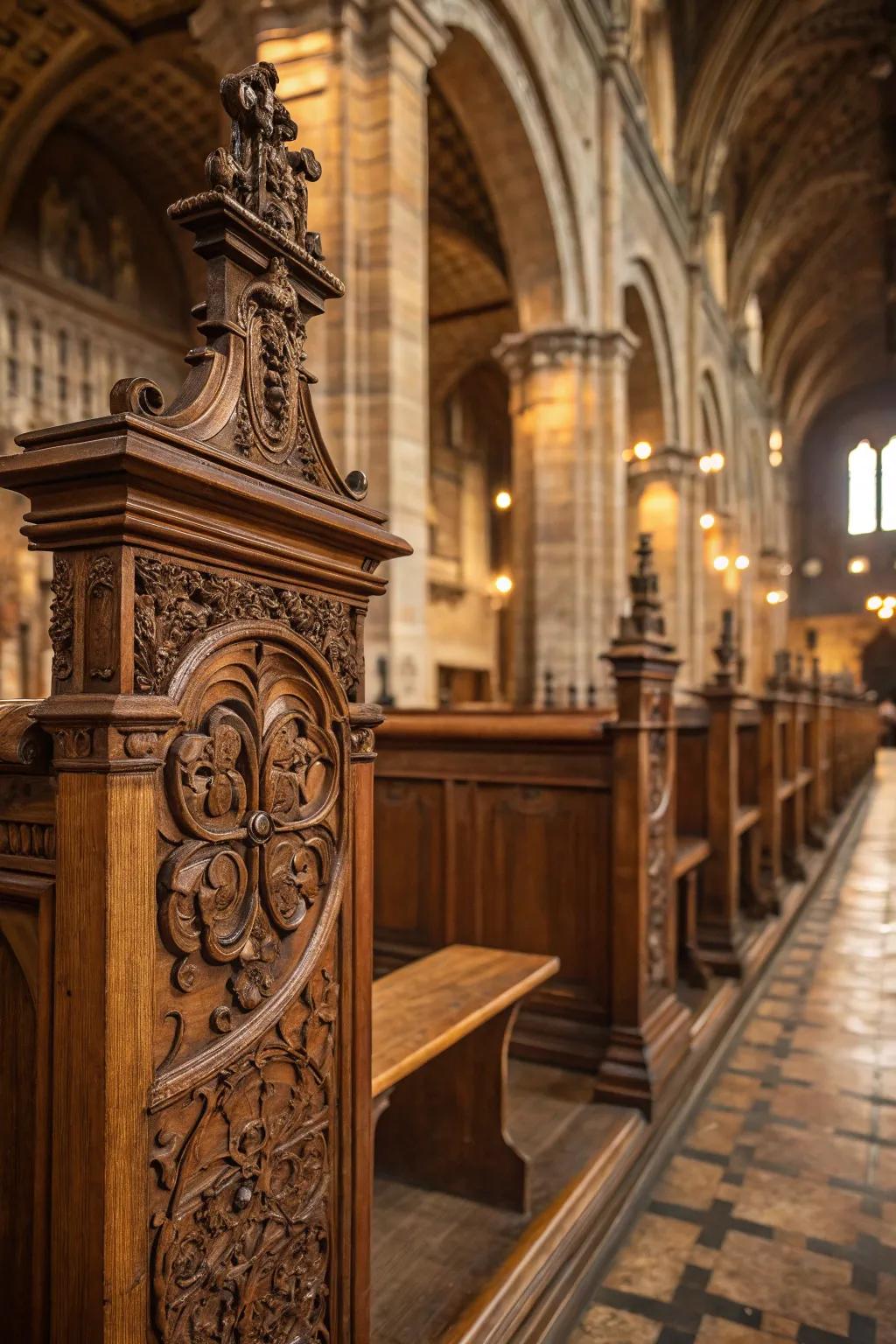 Authentic timberwork imparts warmth and genuineness.