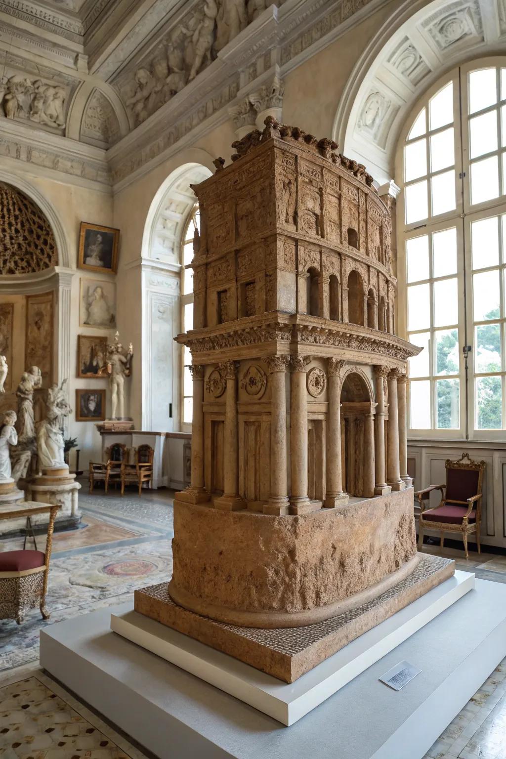 Building specific clay image, contributing a touch of grandeur to any space.
