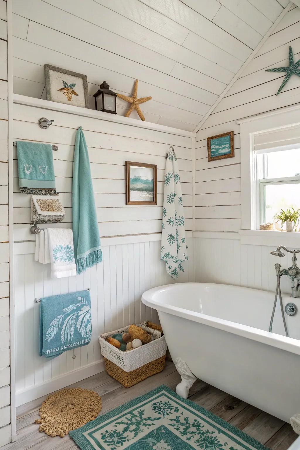Shiplap walls add rustic appeal and a hint of tradition.