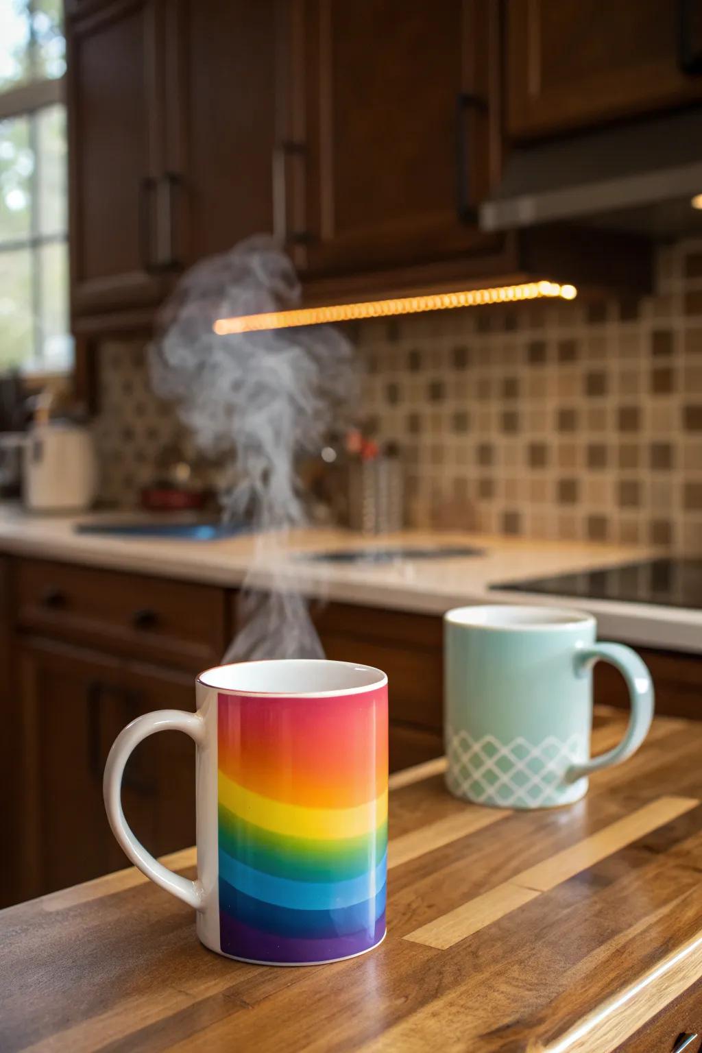 Cups with hidden gifts add magic to your mornings.
