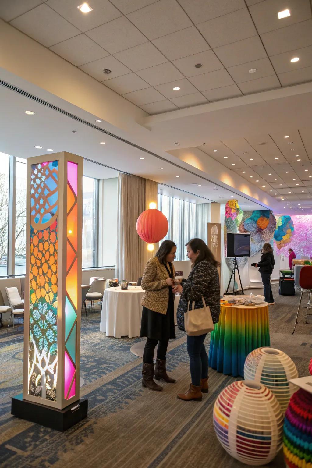 Artistic displays intrigue and engage attendees.