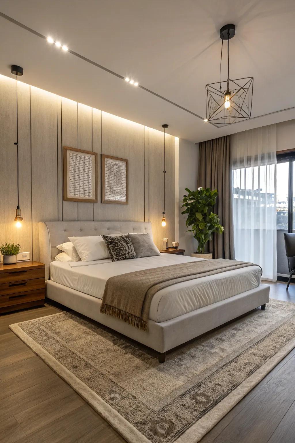 Flat-form beds provide a modern and minimalist look.