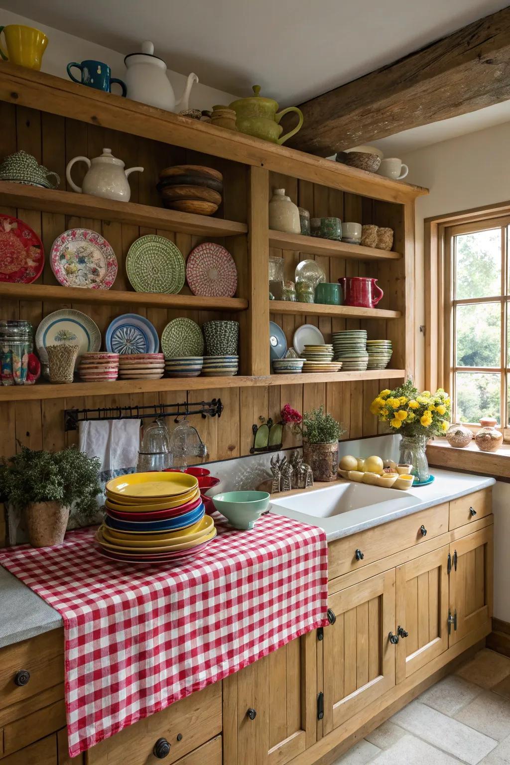 Open racks inject both utility and flair.