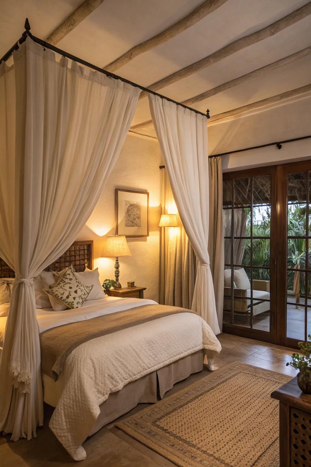 A resting quarter with neutral linen drapes developing a soft and also comfortable environment.