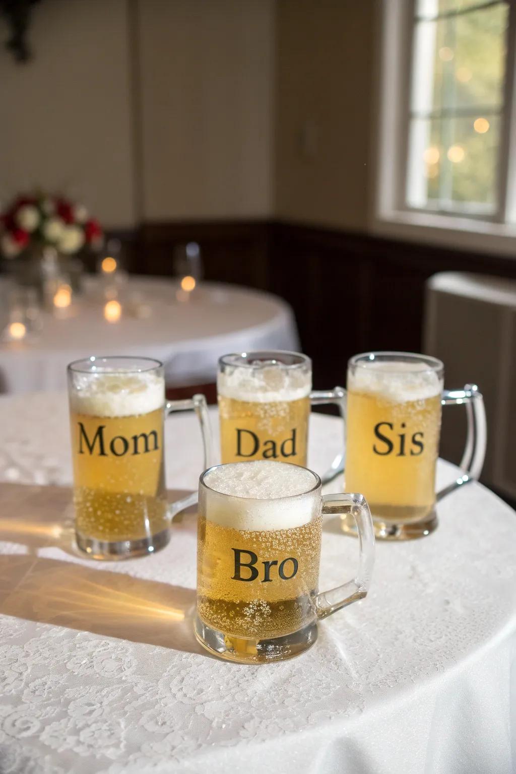 Family mug sets add a personal touch to shared moments.