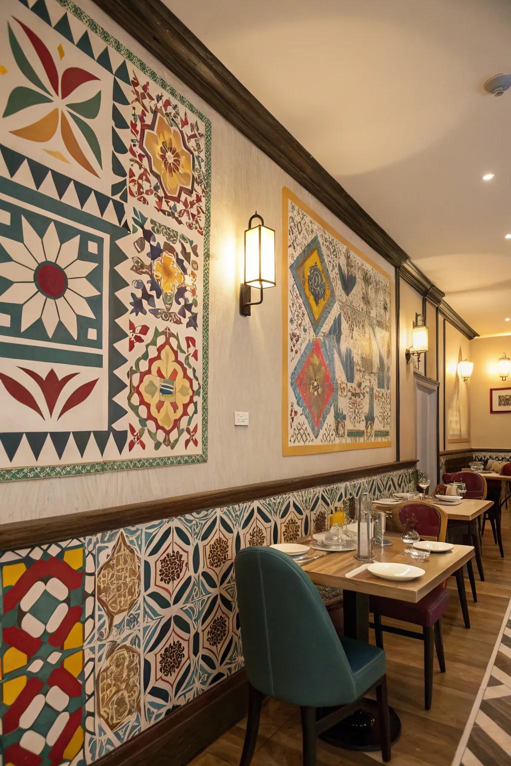 Geometric patterns give your space a modern edge.