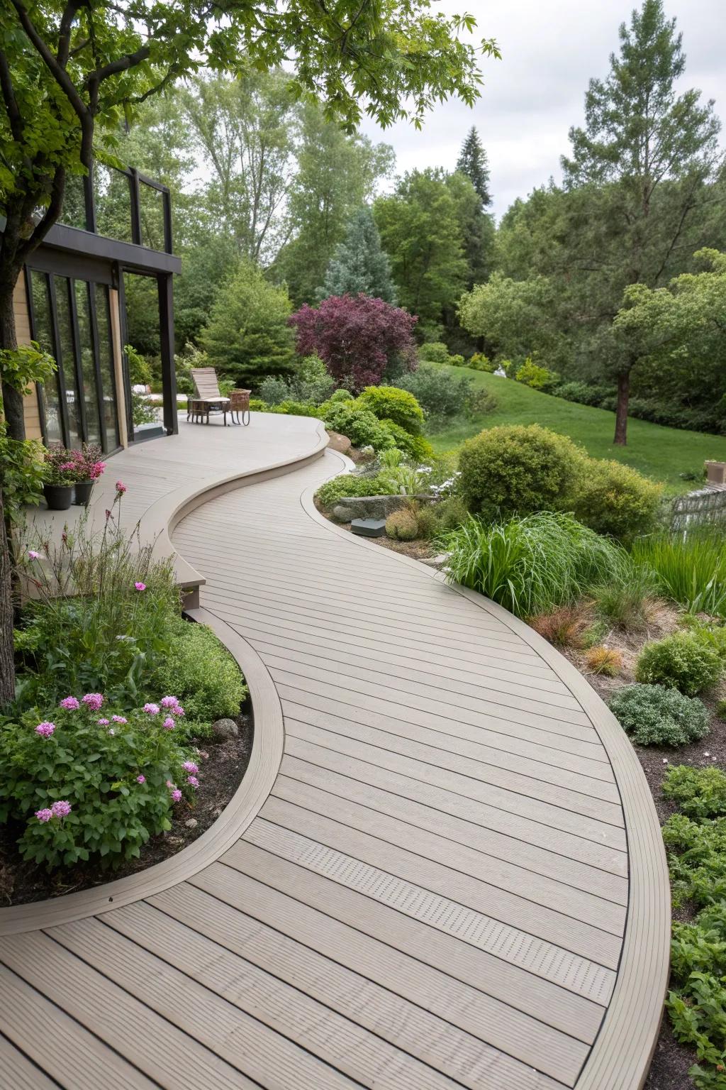 Curved patterns give sophistication and visual appeal.
