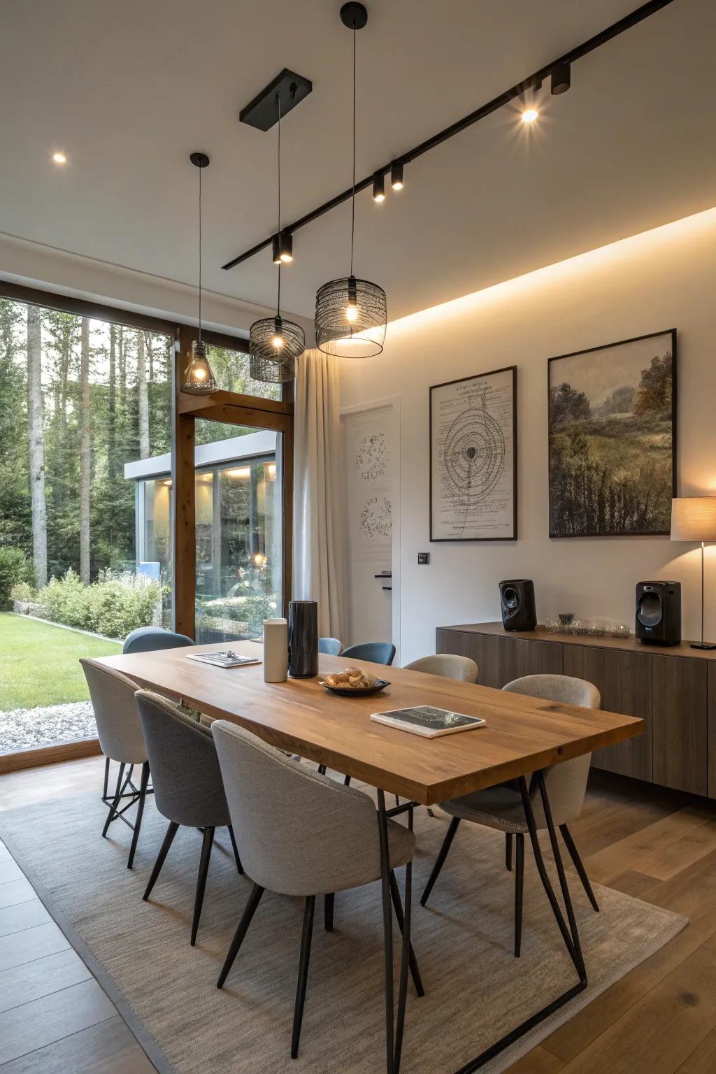 High-tech solutions elevating your dining space into a future-ready setting.