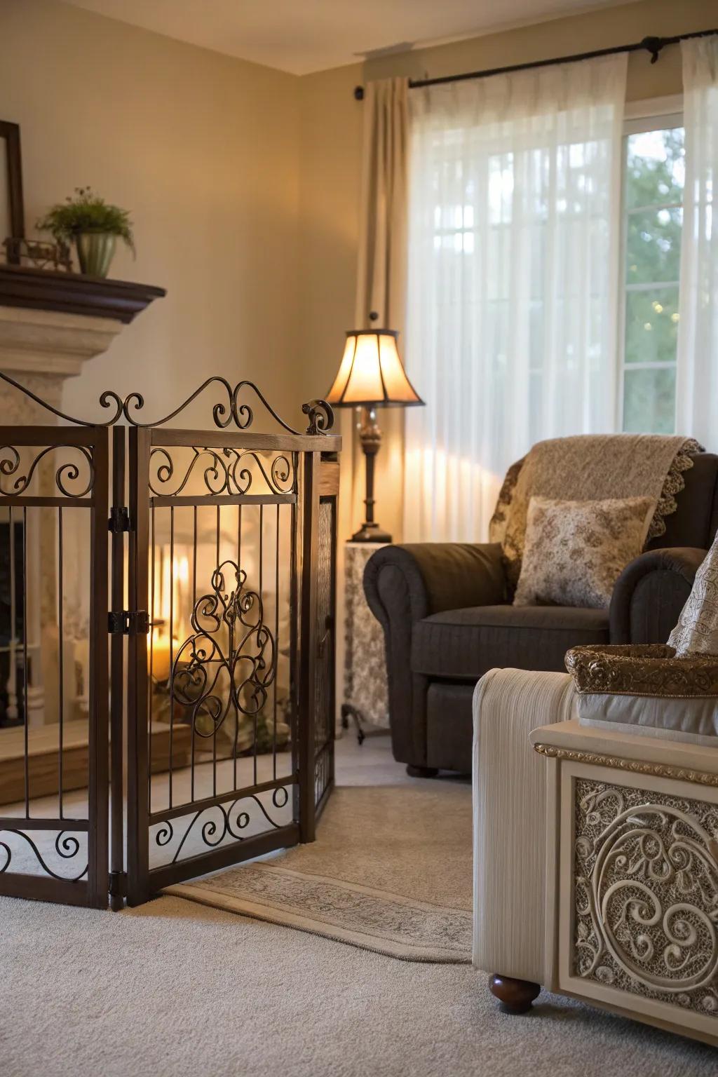 Safety meets style with elegant pet gates.