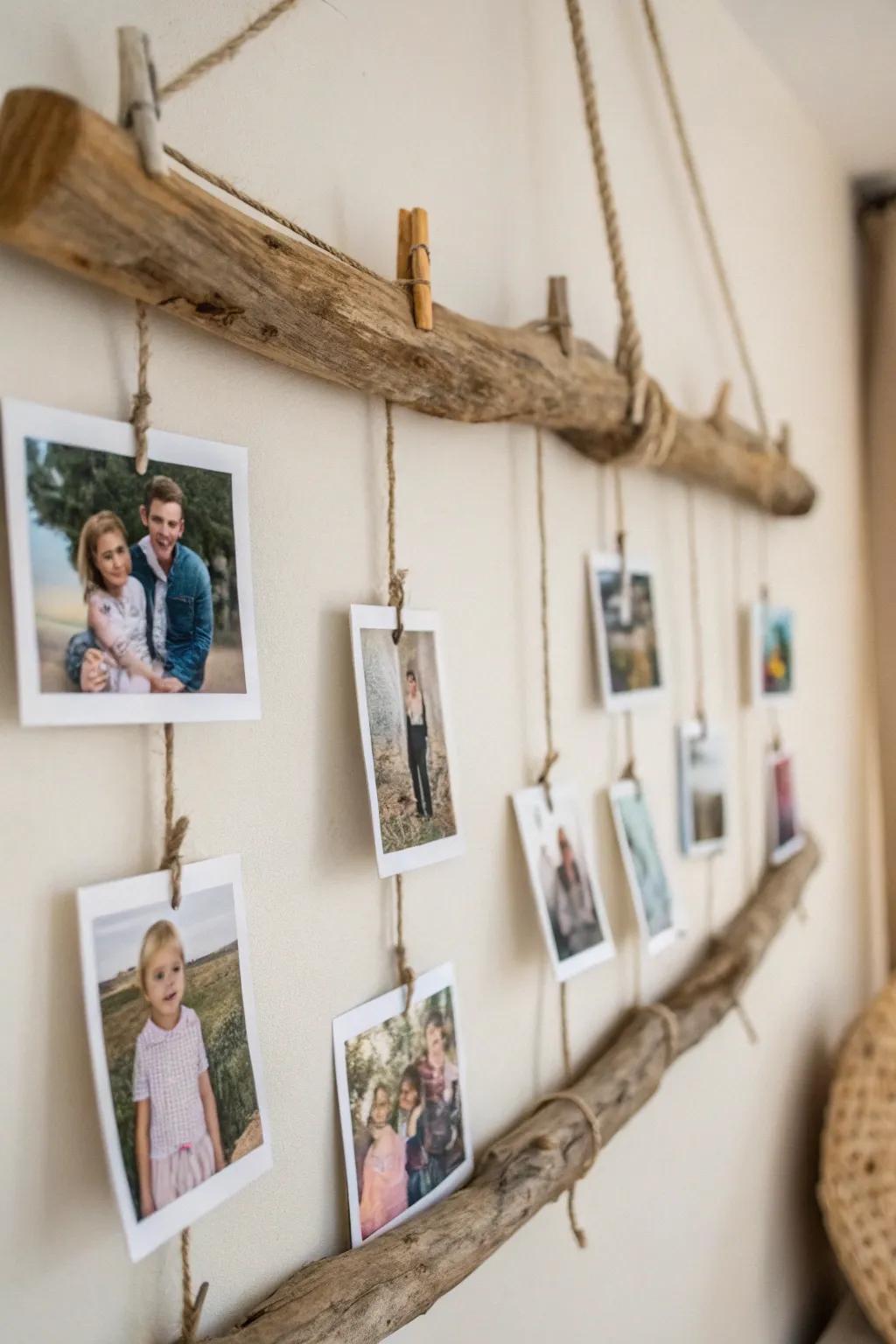 Showcase memories utilizing a shorewood photograph hanger.