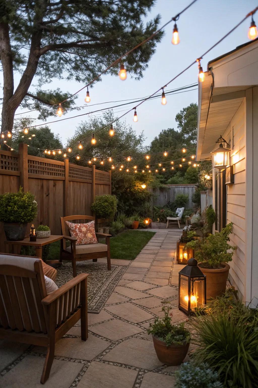 Revamp your outdoor area with decorative illumination.
