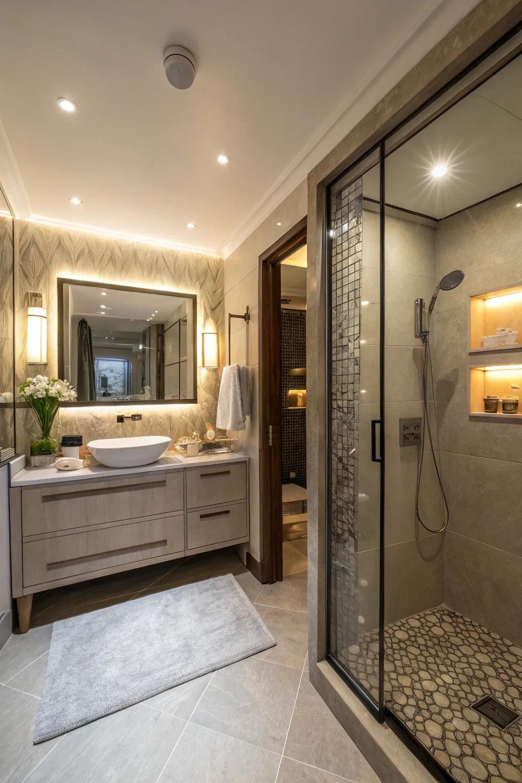 A discreet entry imparts an aura of mystery and exclusiveness.