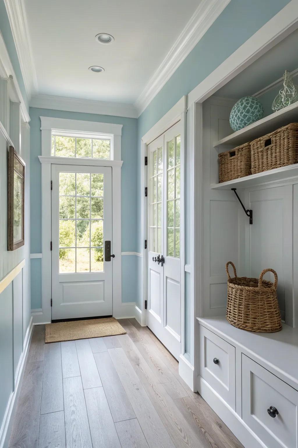 Cultivate a soothing vibe using light sapphire.