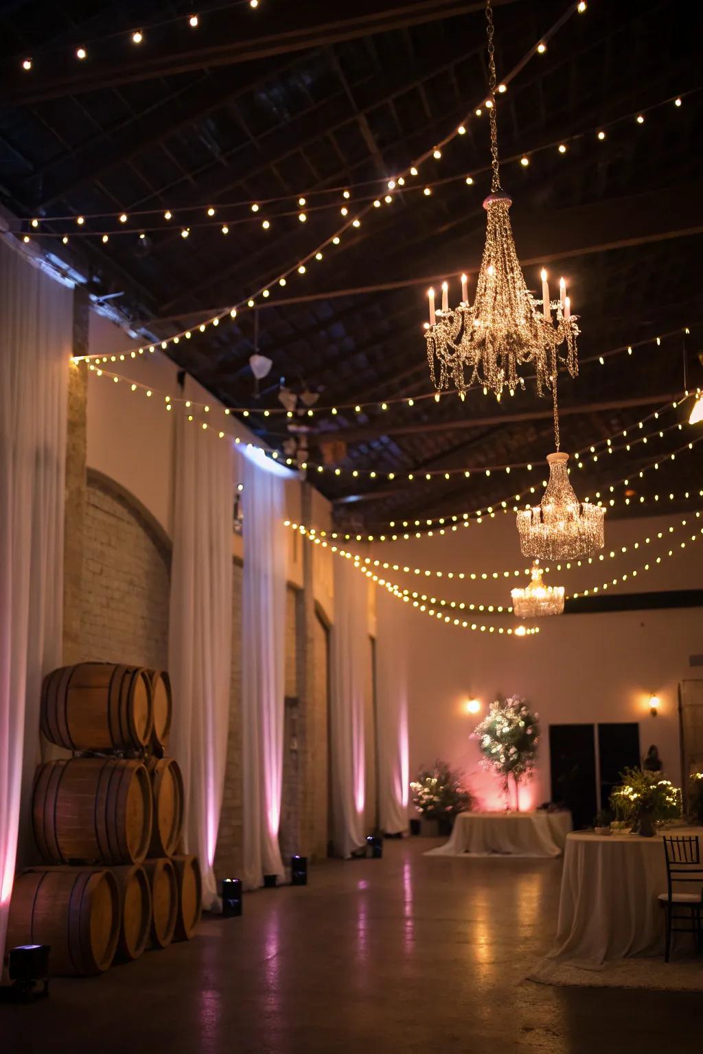 Impressive illumination transforms the atmosphere.