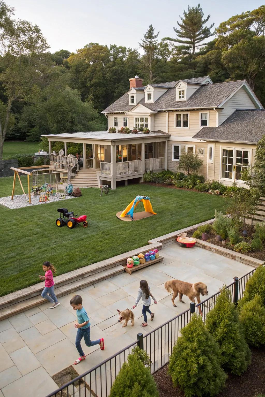 Pet-suited spaces guarantee all family members are satisfied.