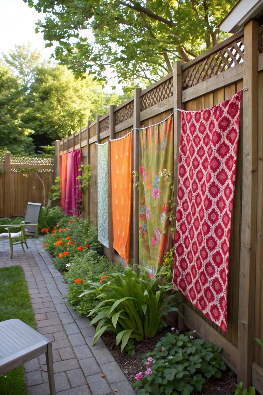 Textile displays bring color and solitude in one fashionable package.