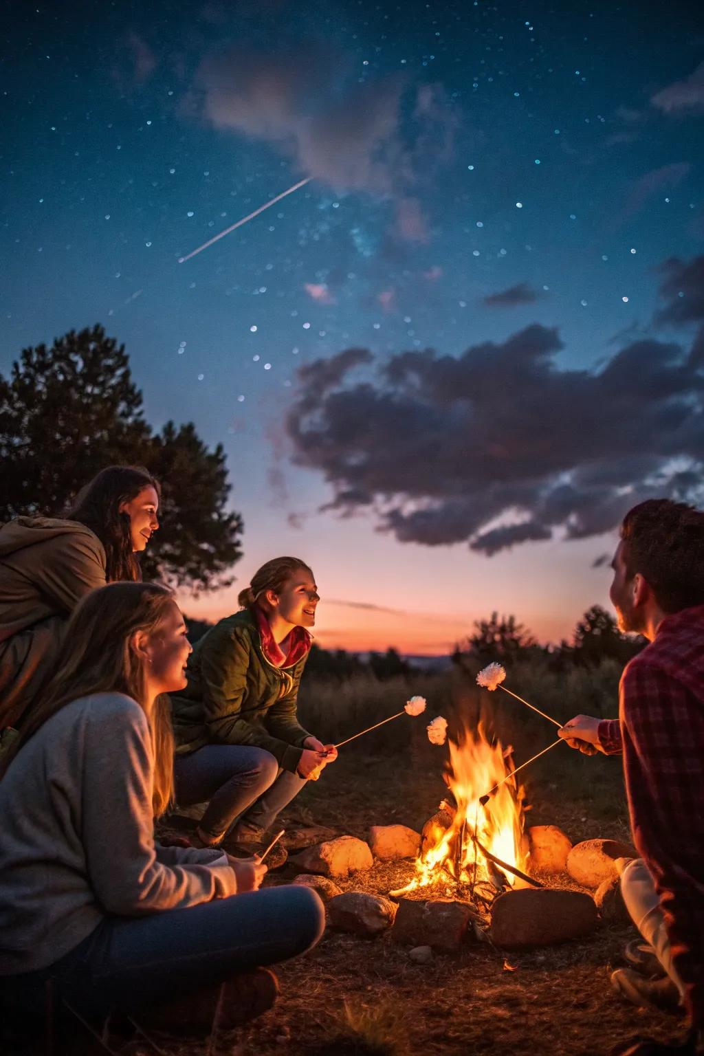 A bonfire is the perfect end to a fall day.