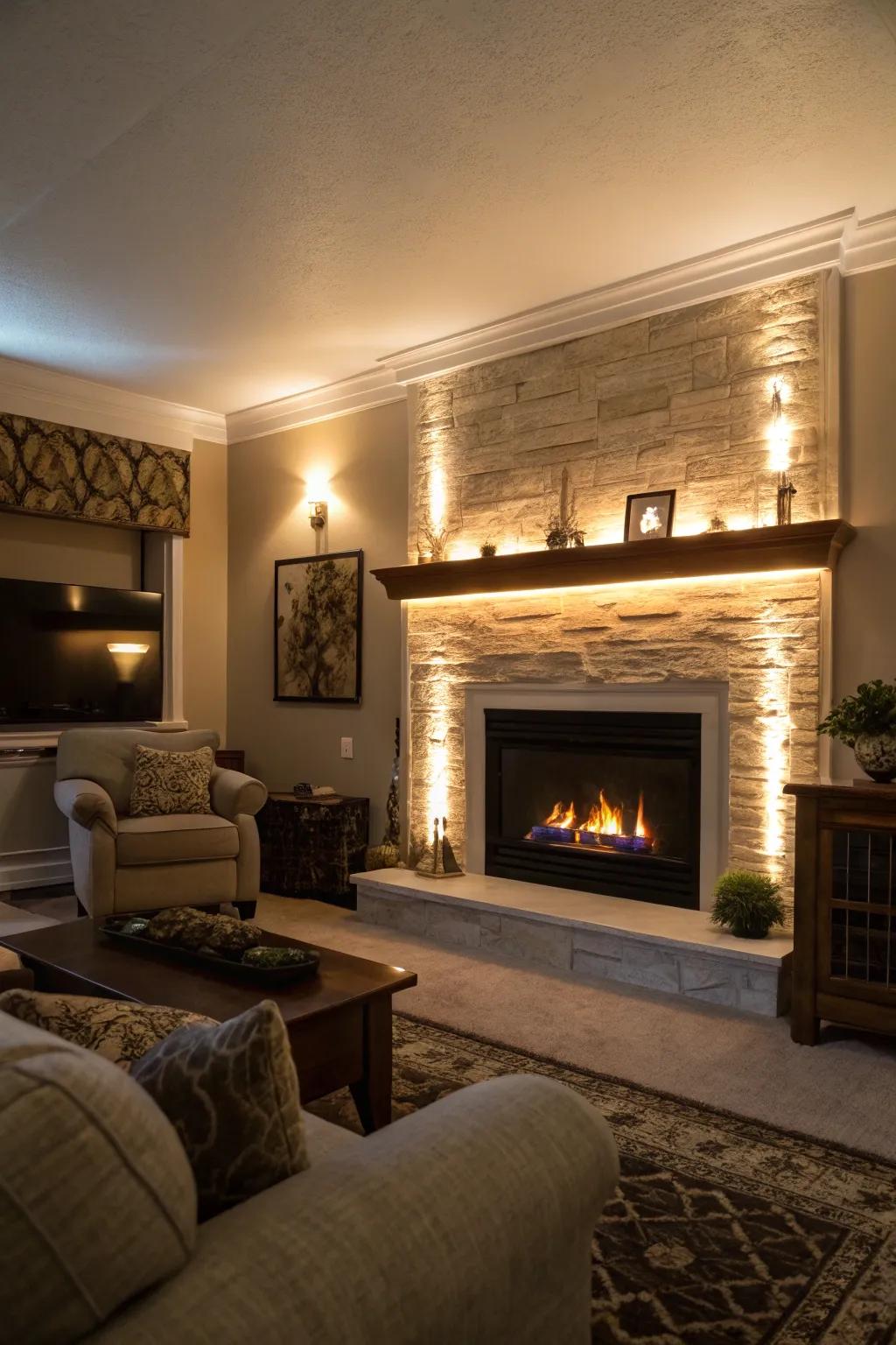 These vibrant LED lights create a cozy ambiance.