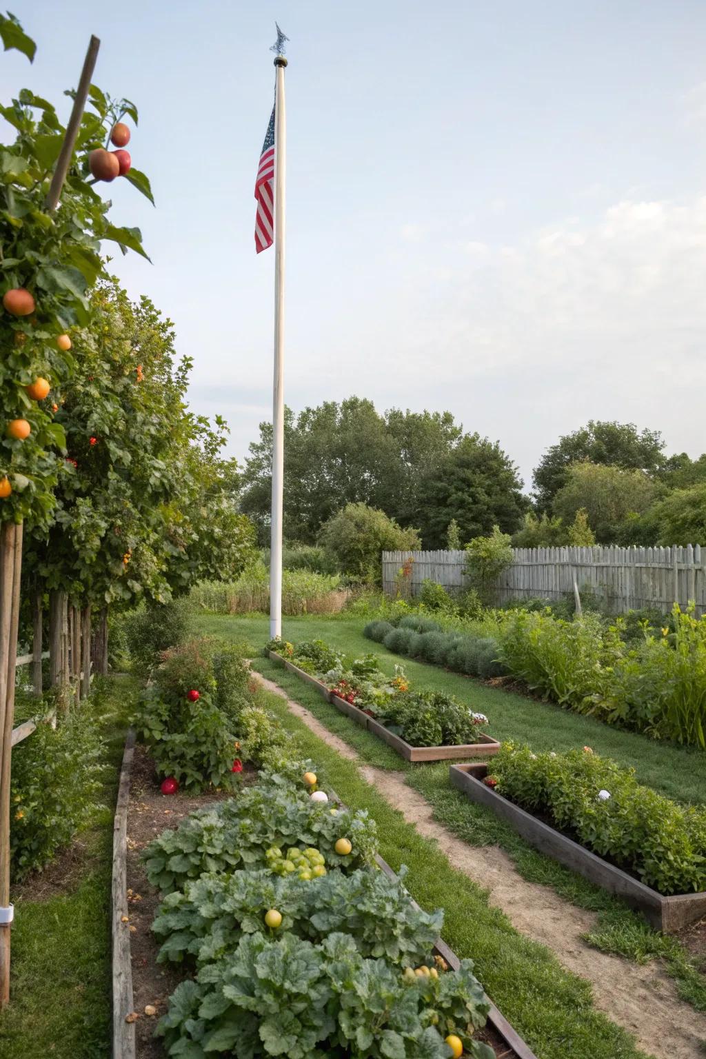 Food-producing landscaping provides both beauty and abundance.