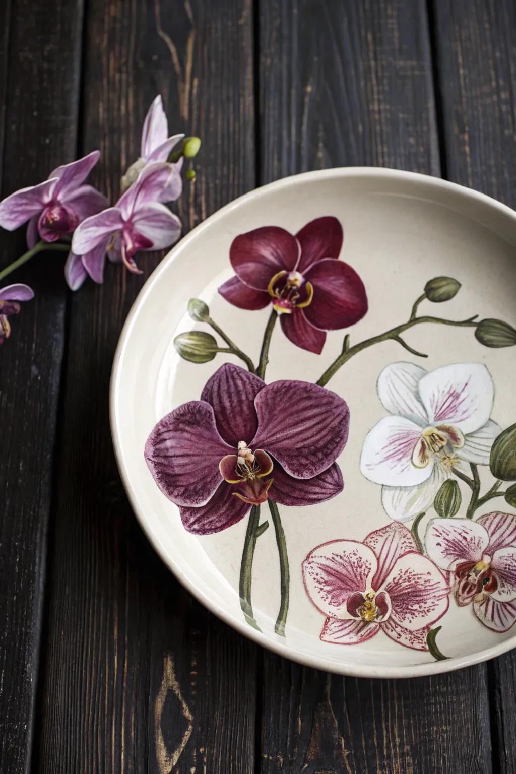 Orchids contribute an exotic and polished touch to your dishes.