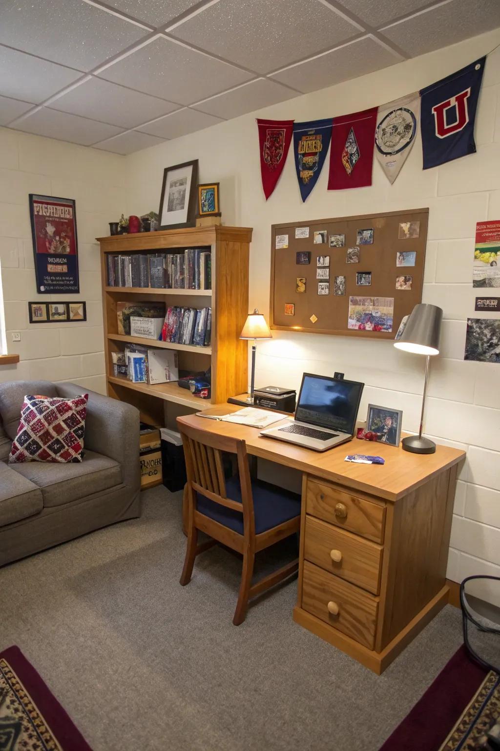 A dedicated study area enhances focus and productivity.