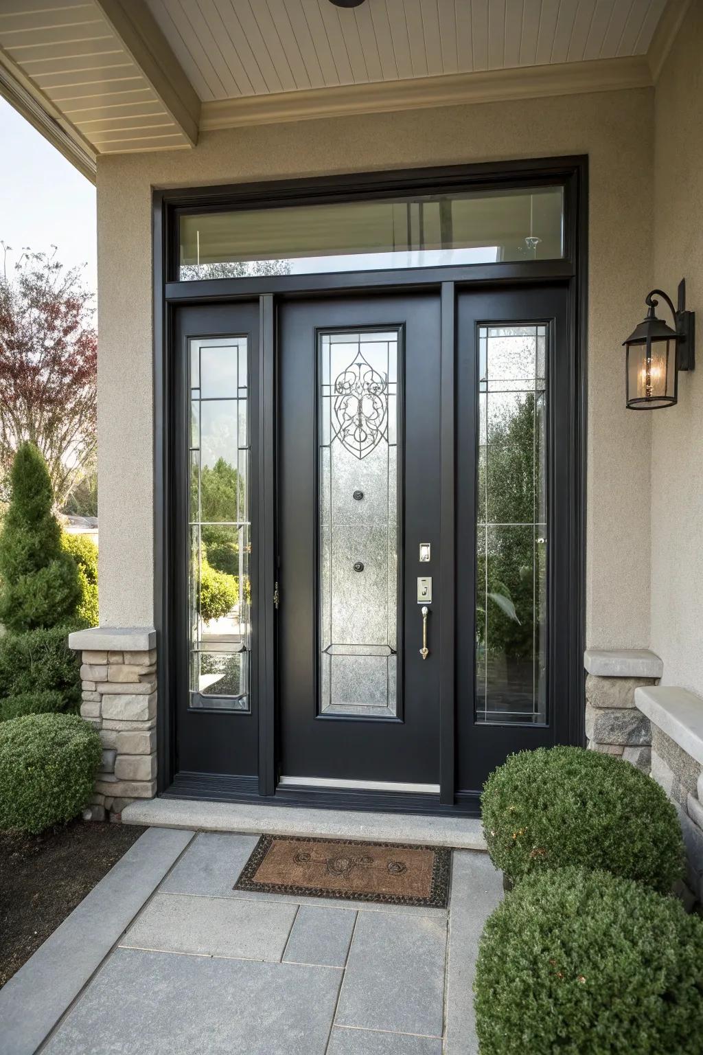 A balanced blend of modern and classic for a timeless entry.