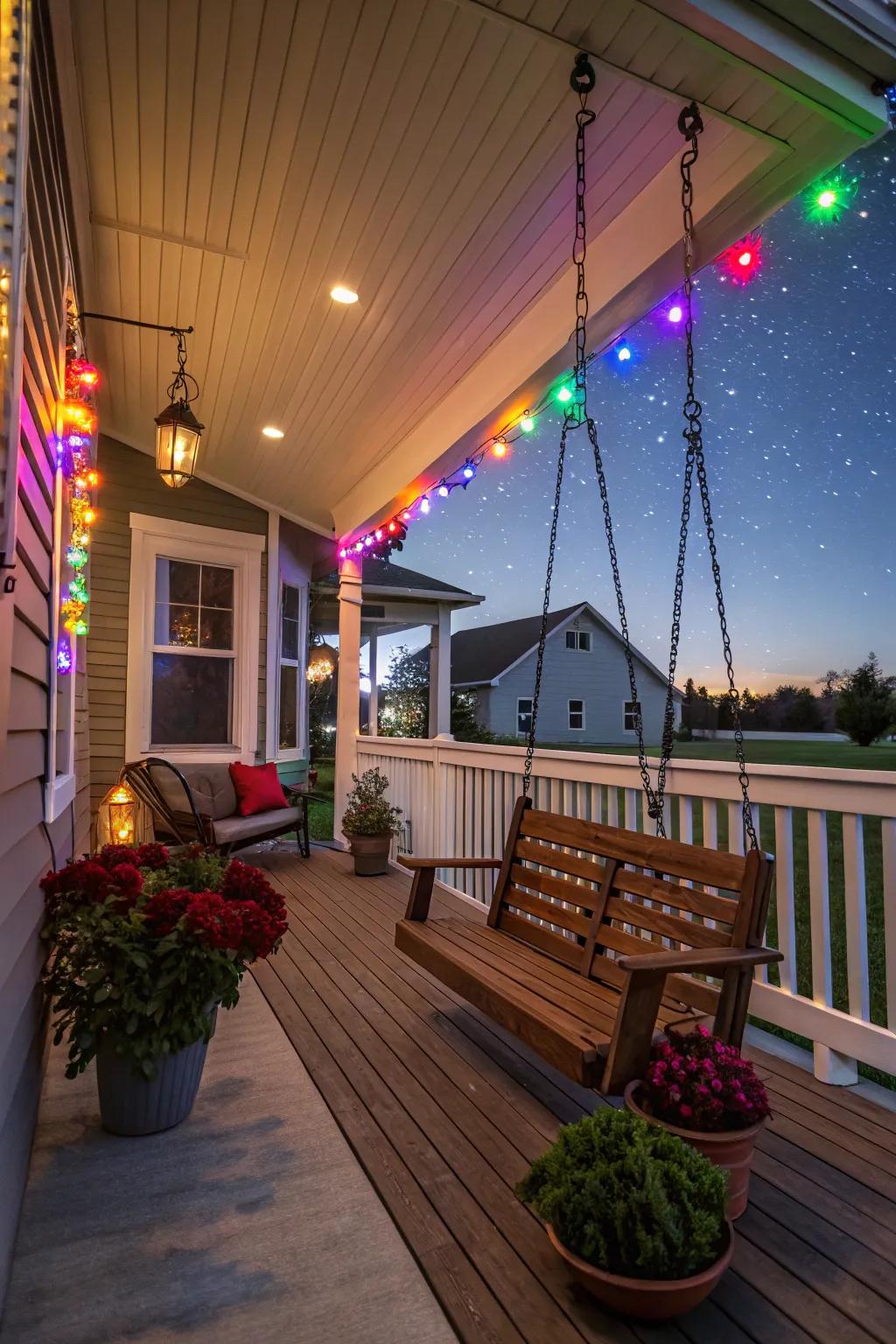 Add a playful twist with colorful lights.