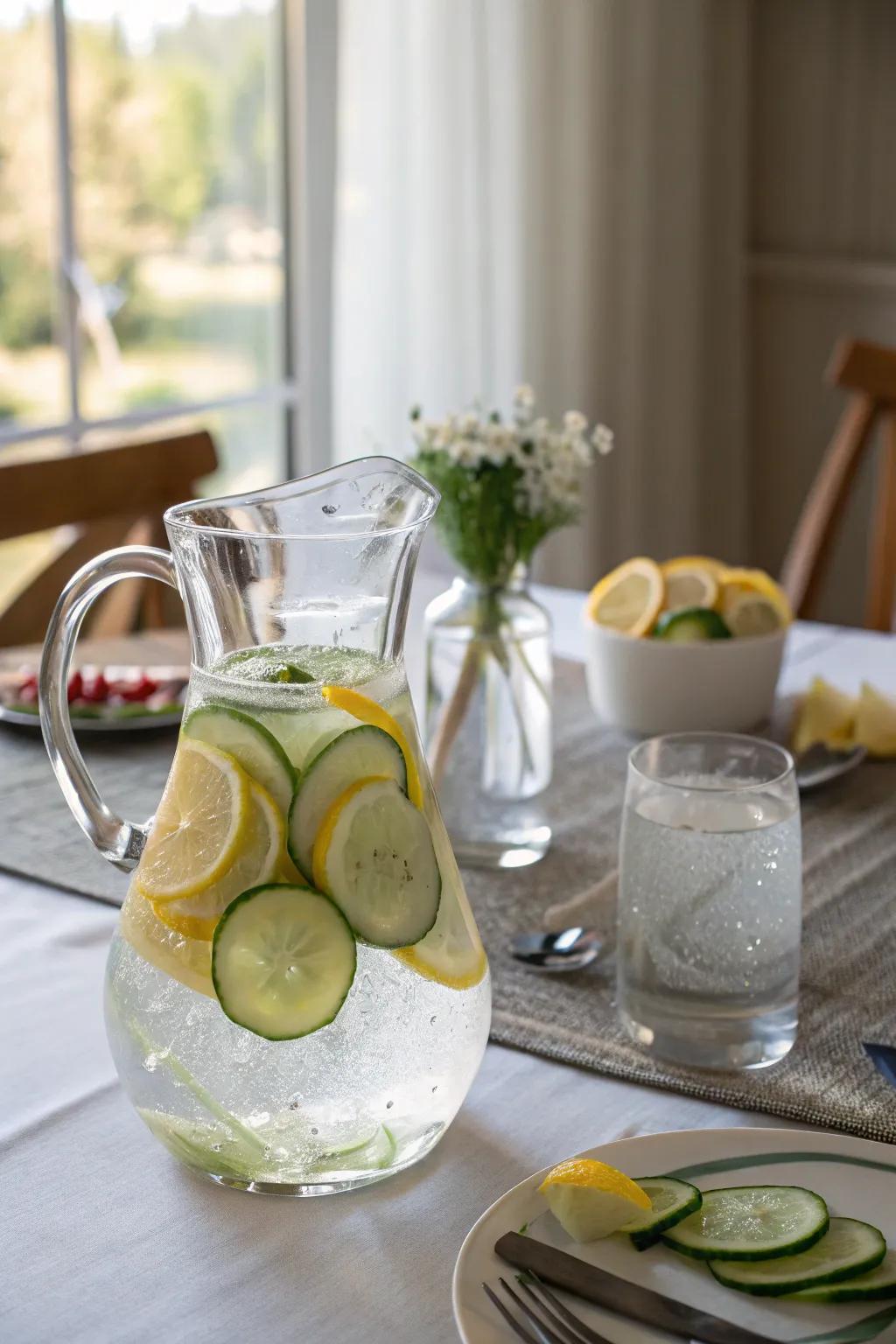 Refreshing flavored water for a decorative touch.