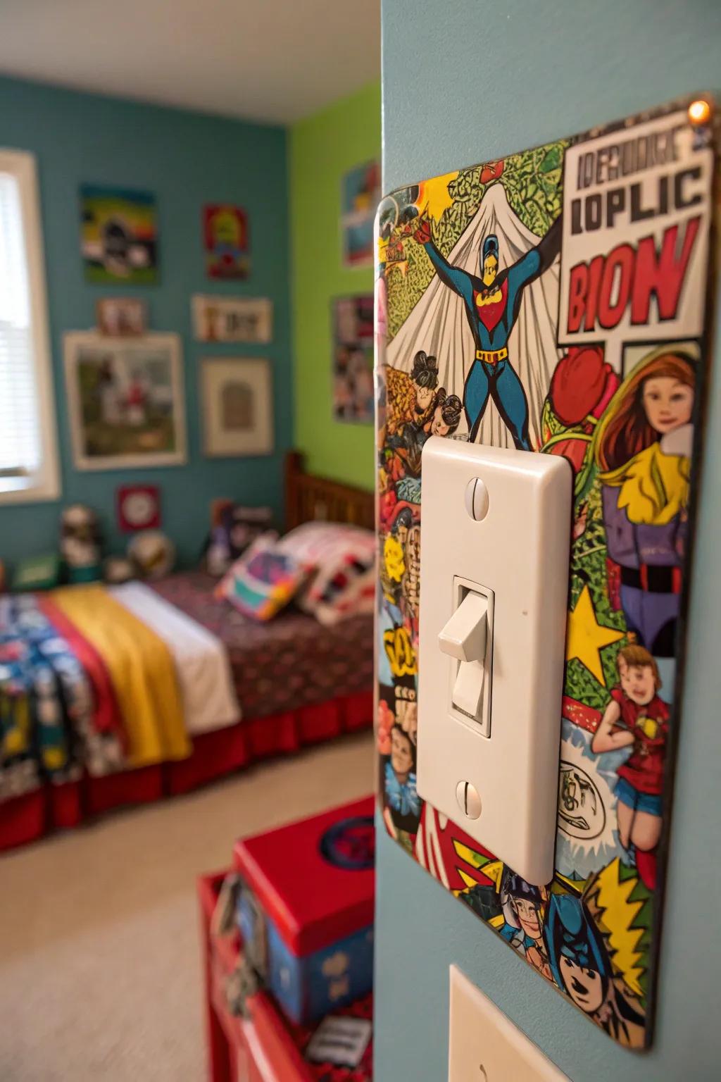 This comic book-inspired cover is sure to bring the fun.