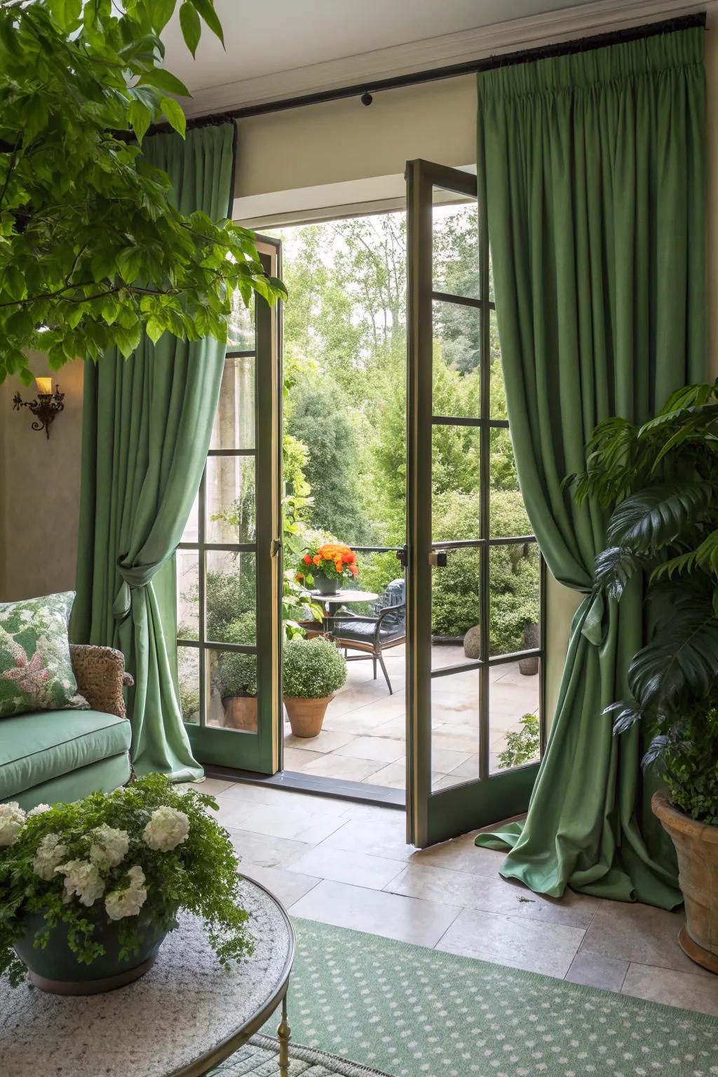 Achieving a seamless flow between indoor and outdoor environments using strategic green décor.