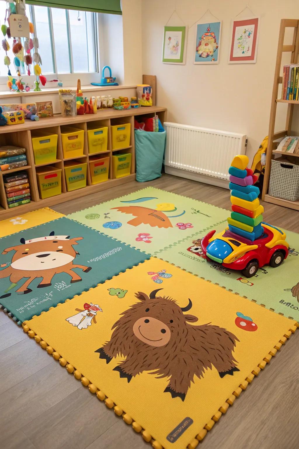 Interactive play spaces promote fun and learning.