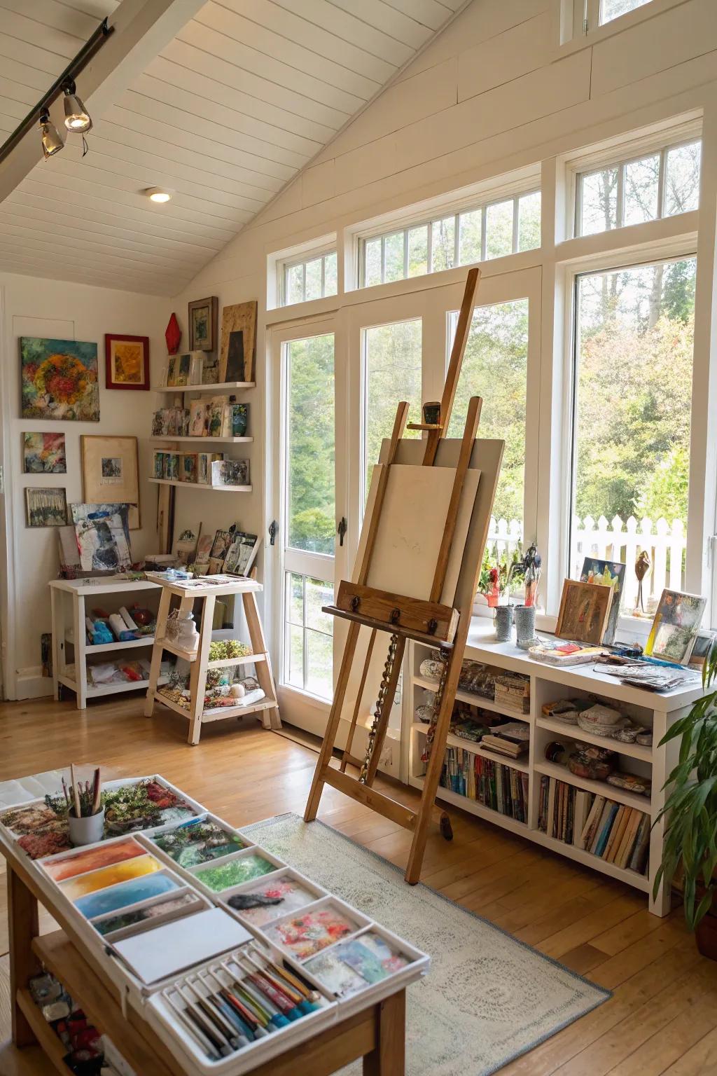 A home art studio filled with inspiration.