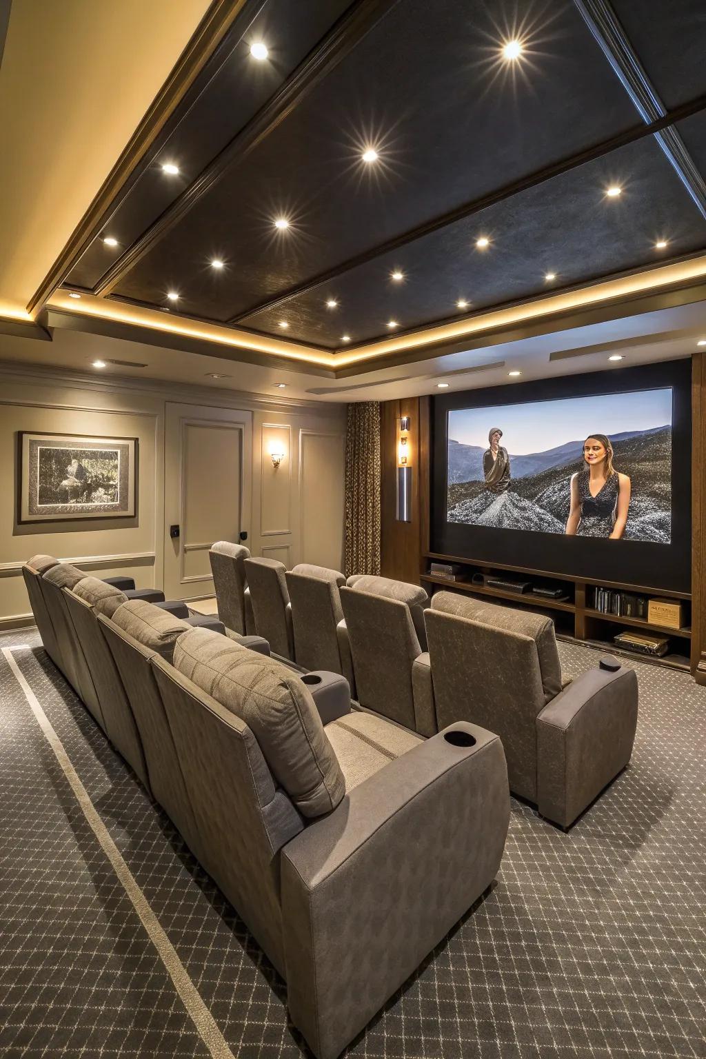 Rotation ready seats add flexibility and a sense of fun to your home theater.