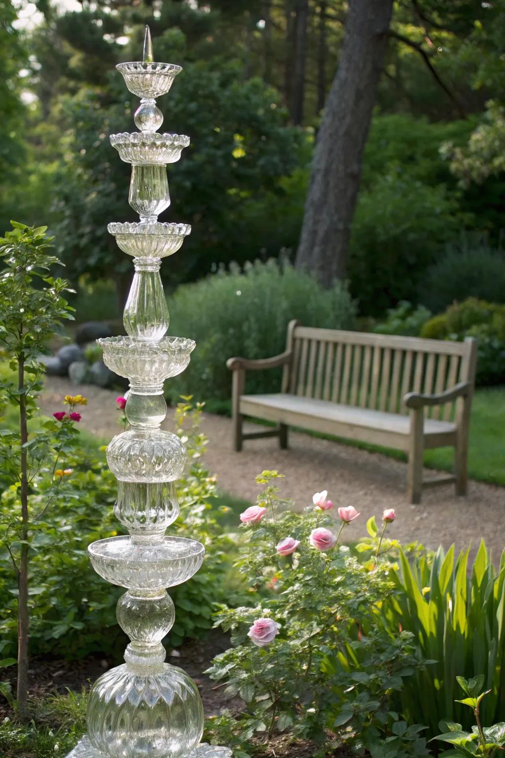 Craft sparkling glass masterpiece for your garden.