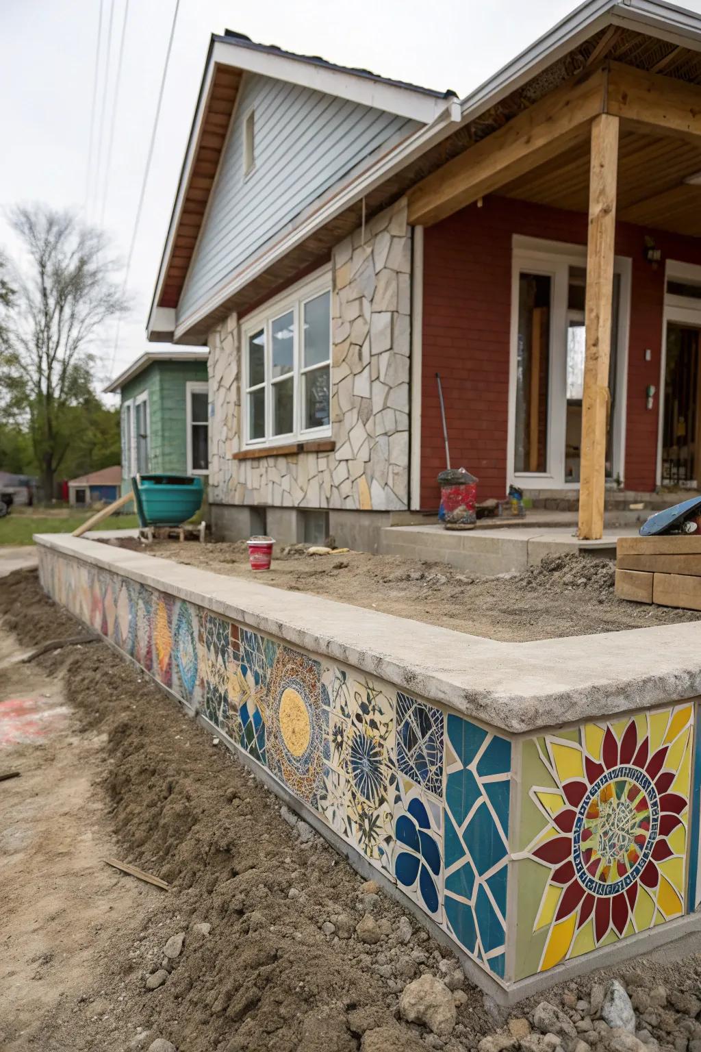 Artwork squares transform this foundation into a vibrant masterpiece.