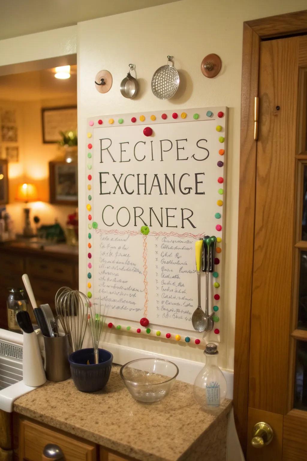 Explore new tastes through a recipe sharing zone.