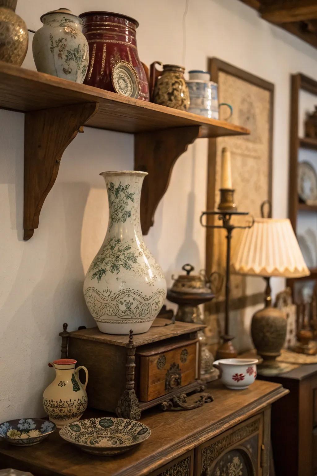 Old finds offer charm and history to any nook.