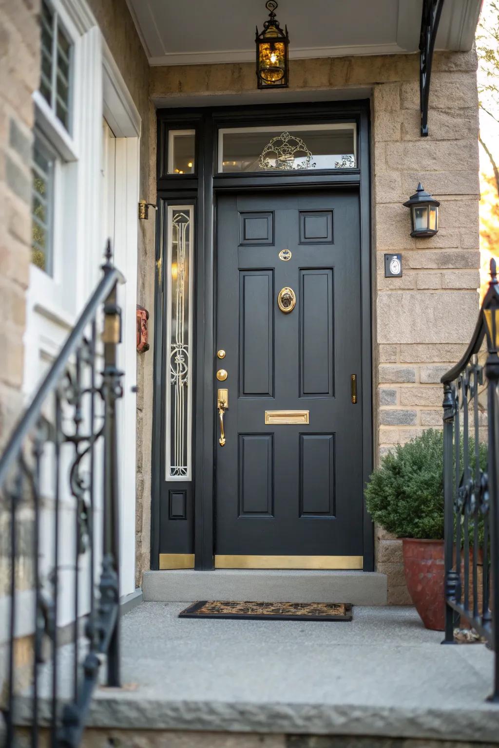 Strong hardware includes character and difference to this door.