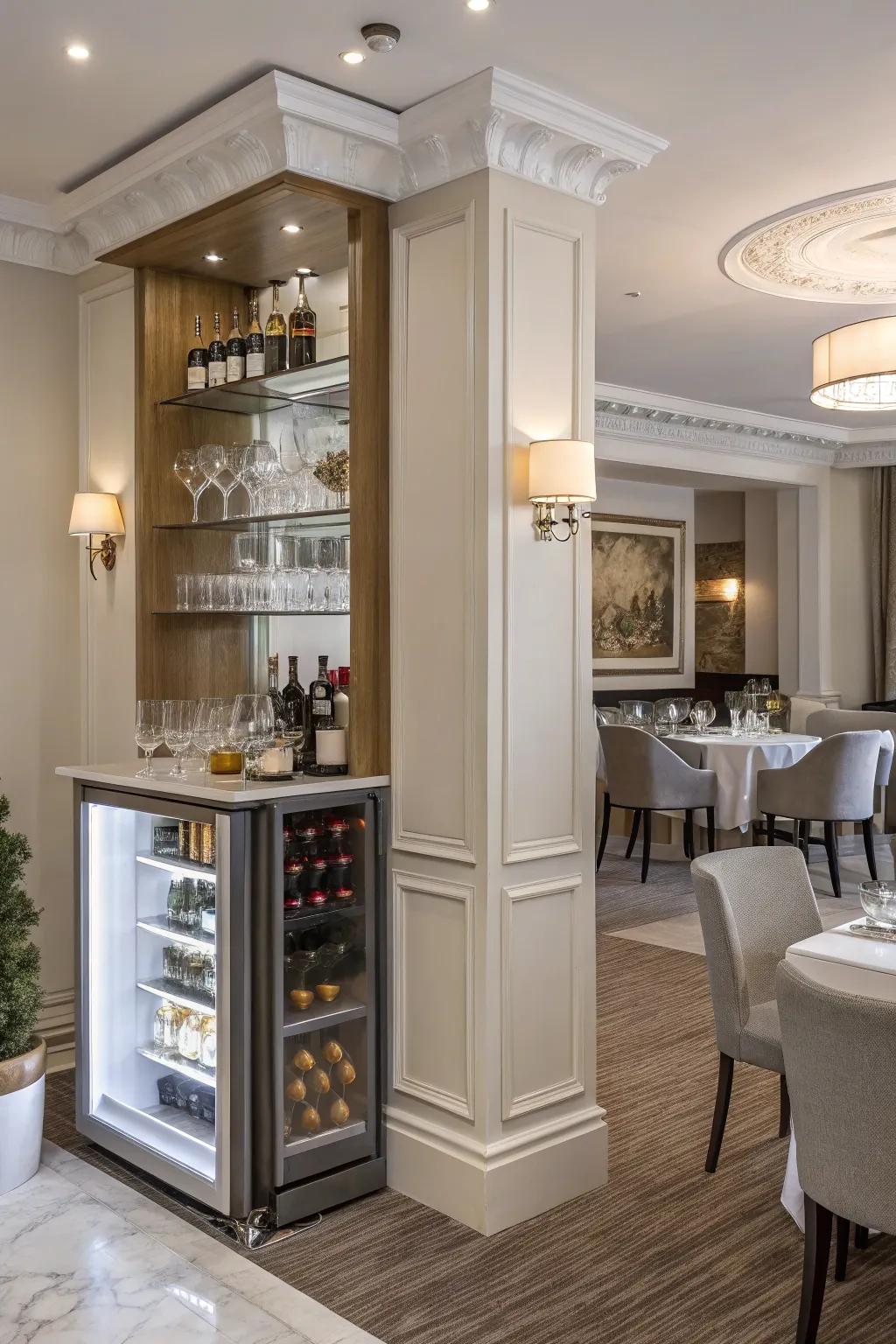 Columns serve as ideal mini-bars.