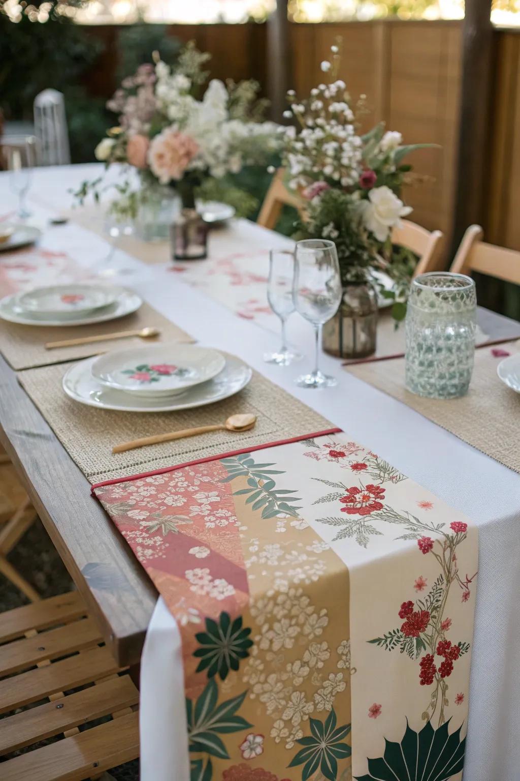 Robe-style runners add color and pattern.