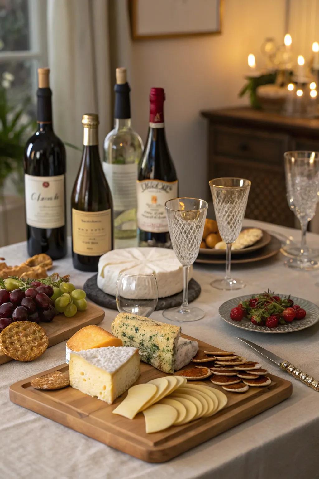Savor the finer things with a Cheese & Wine Evening.