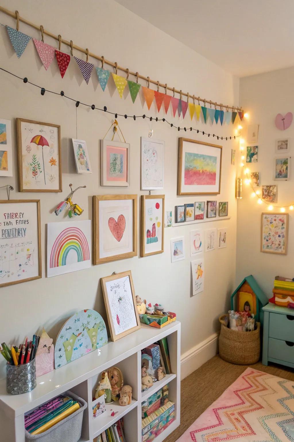 Personalized art zones promote creativity and pride.