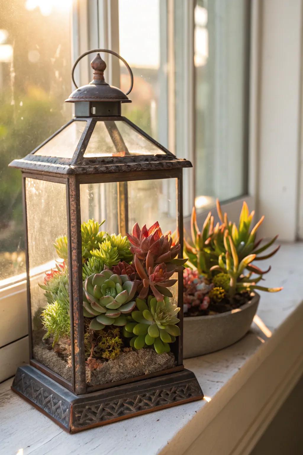 Transform lanterns into distinct flora vessels for a verdant accent.