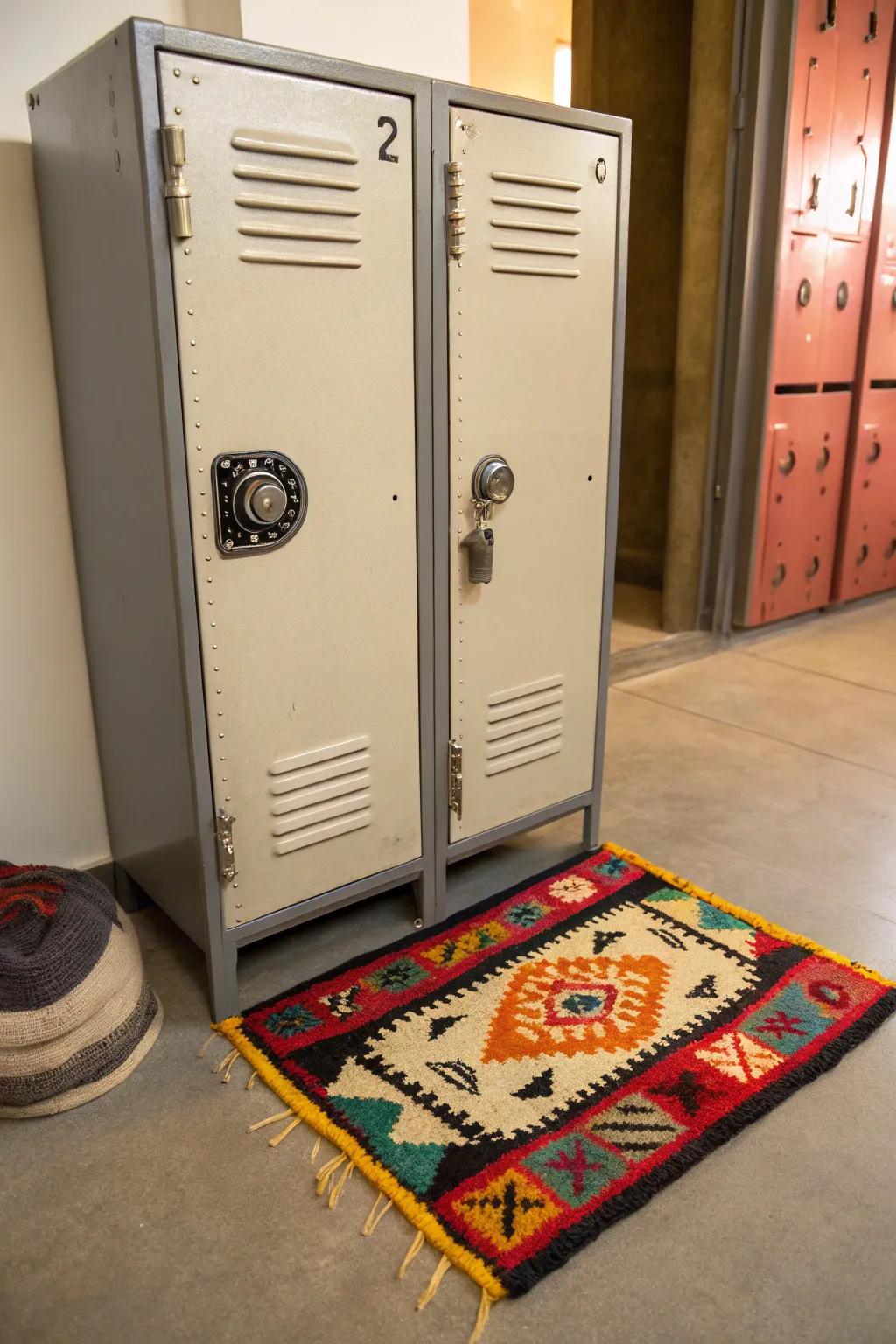 Add flair with a welcoming mat.