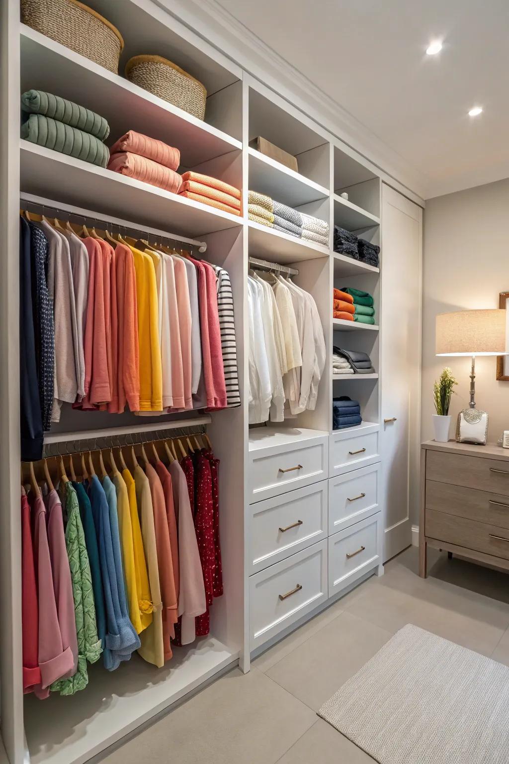 Color-coding makes everything neater and easier to find.